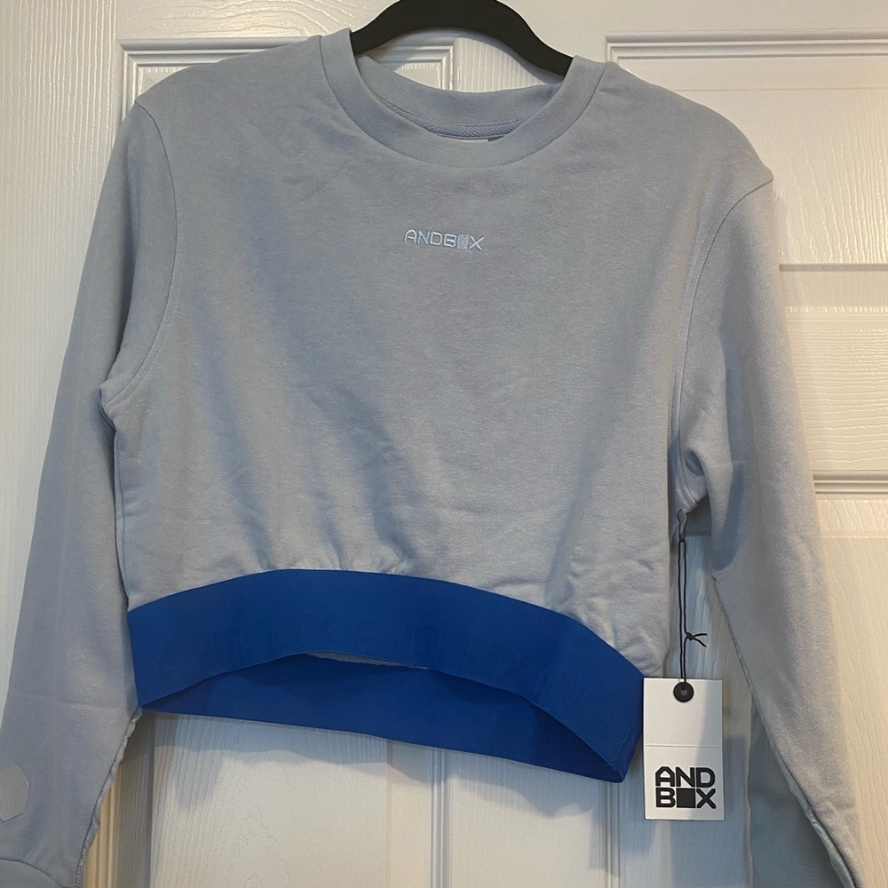 ANDBX cropped crew sweater